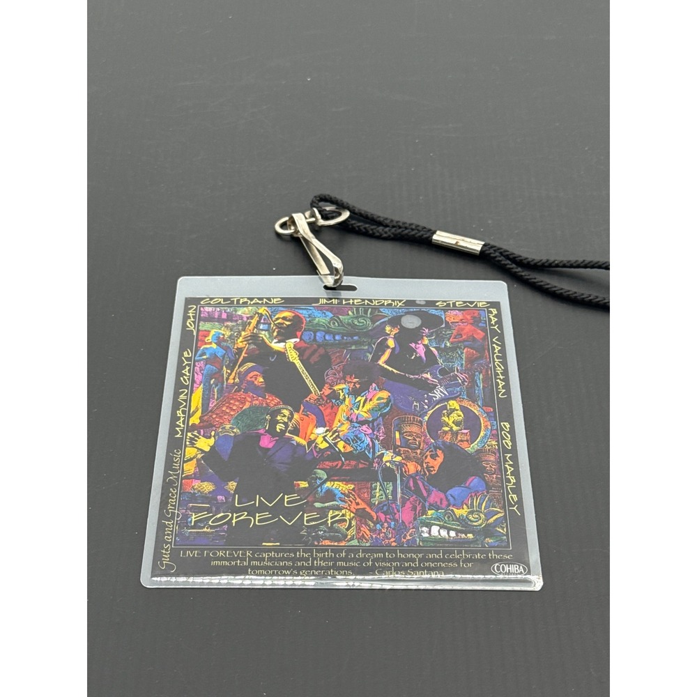 Vintage Santana Sacred Fire Live In South America Backstage Pass Lanyard - Picture 2 of 4